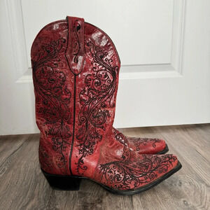 Sterling River Leather Cowgirl boots-size 10